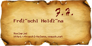 Fröschl Heléna névjegykártya